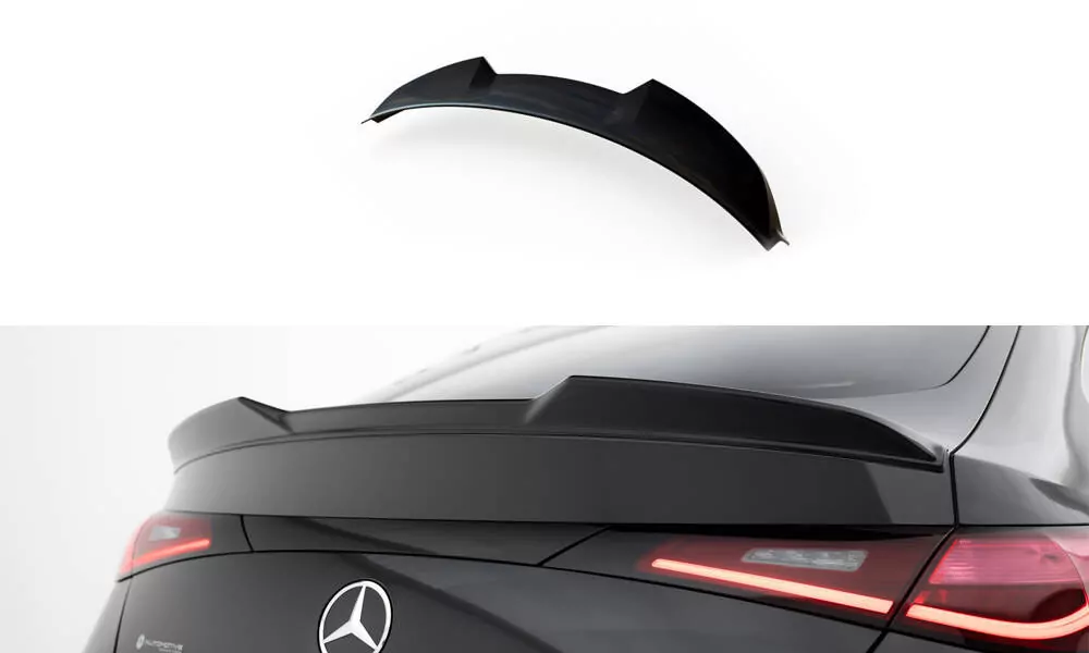 Spoiler CAP Für 3D Mercedes-Benz GLC Coupe AMG-Line C254 Schwarz Hochglanz