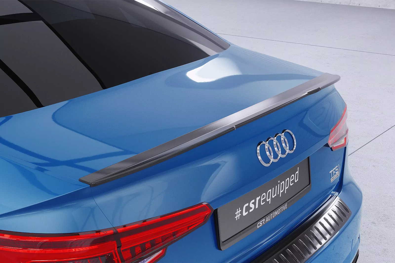 Heckflügel mit ABE für Audi A4 B9 (Typ 8W) Limousine HF840 Schwarz Strukturiert