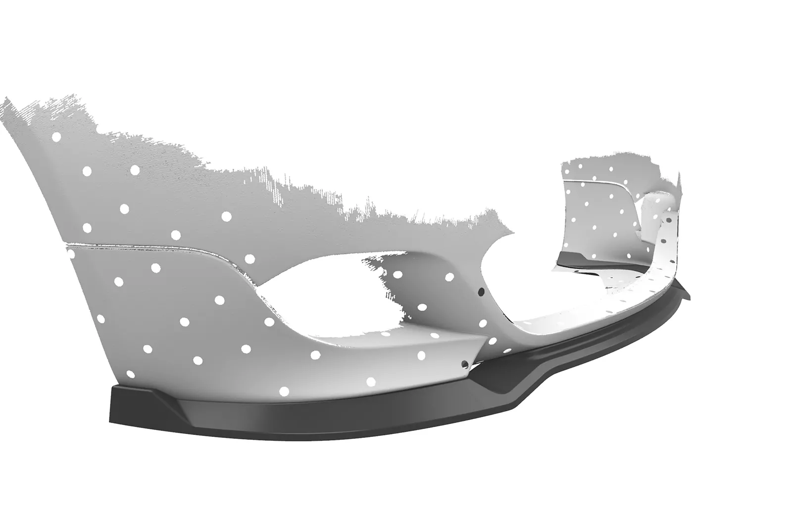 Cup-Spoilerlippe mit ABE für BMW 5er E60/E61 M-Paket CSR-CSL603 Schwarz Strukturiert