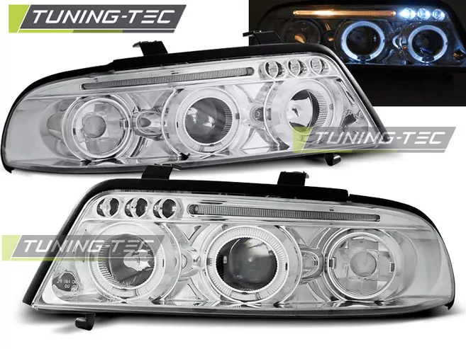 HEADLIGHTS ANGEL EYES CHROME fits AUDI A4 01.99-09.00  