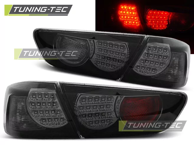 Mitsubishi Lancer 8 Sedan 08-11 Black Smoke Led