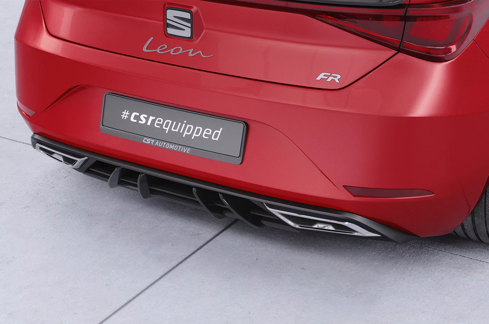 Heckansatz für Seat Leon 4 (Typ KL) FR HA275 Schwarz Strukturiert