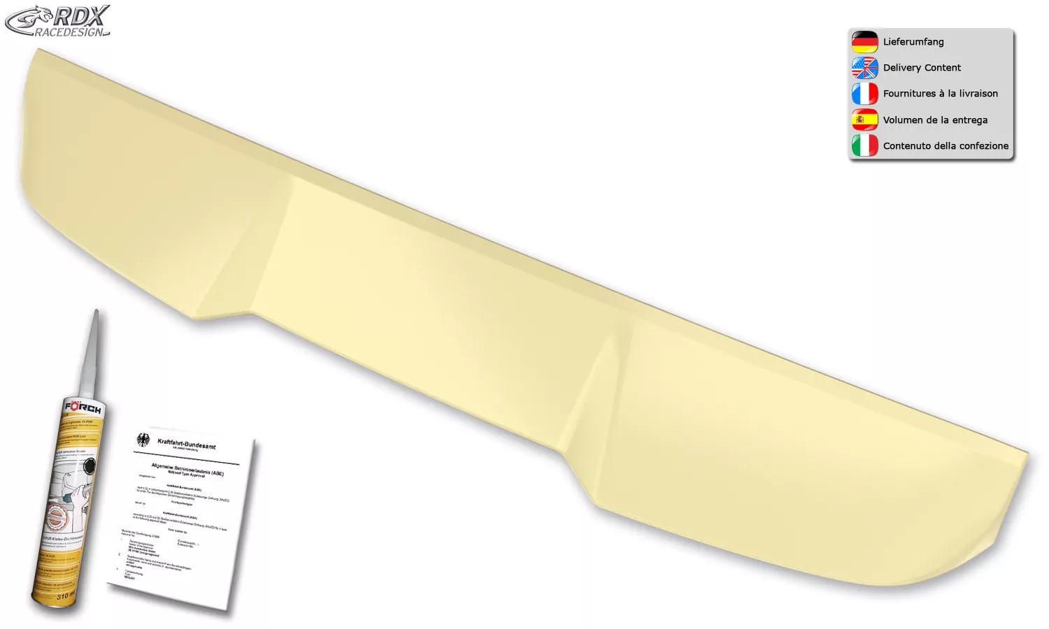 RDX Heckspoiler für MERCEDES V-Klasse W447 (für Heckklappe, auch für AMG-Line) Dachspoiler Spoiler