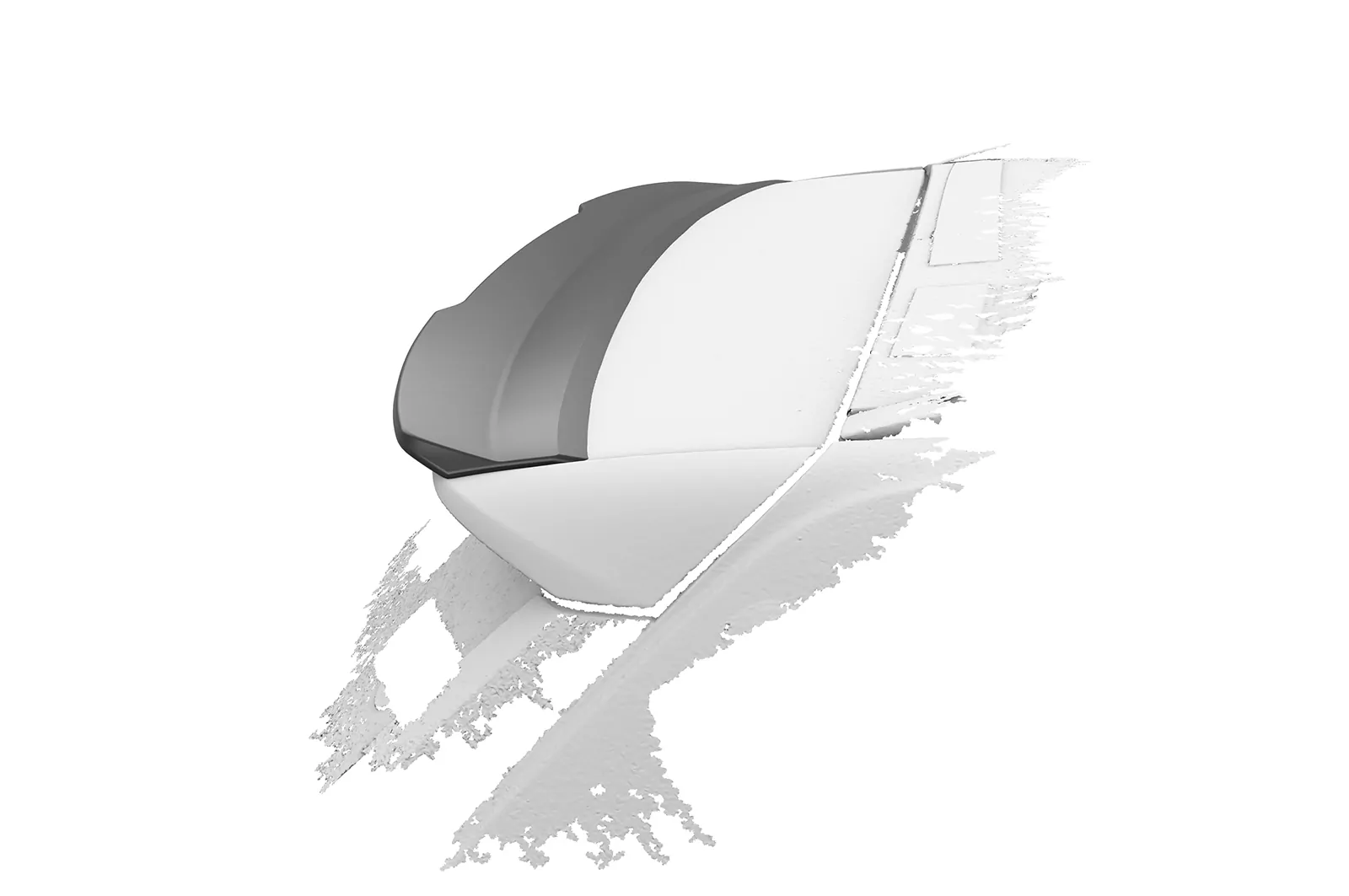 Heckflügel mit ABE für Volvo V60 (2.Gen) HF116 Schwarz Strukturiert