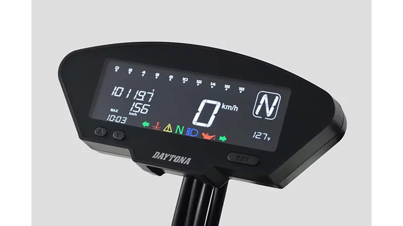 DAYTONA DEVA01 Digitales Multifunktionscockpit, all in one, mit Halter