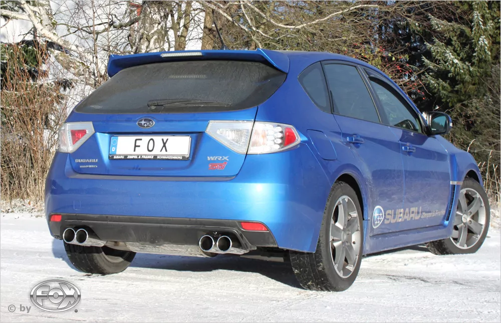 Subaru Impreza GRF 4x4 - WRX  Endschalldämpfer quer Ausgang rechts/links - 2x100 Typ 12 rechts/links
