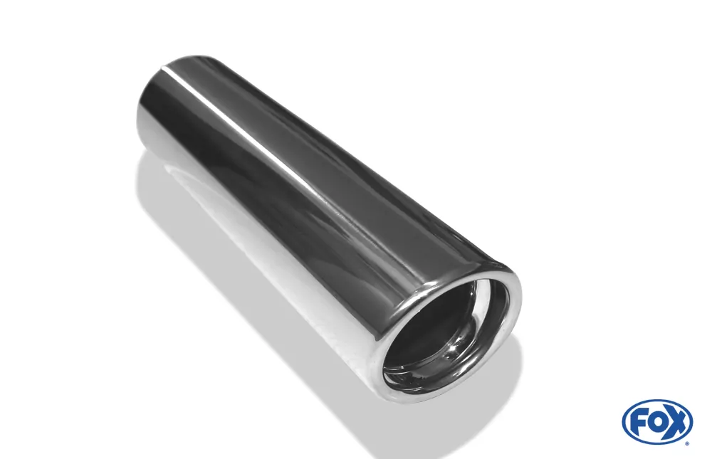 Anschweißendrohr Typ 17  Ø 76 mm / Länge: 300 mm - rund / eingerollt / 15° abgeschrägt / mit Absorber