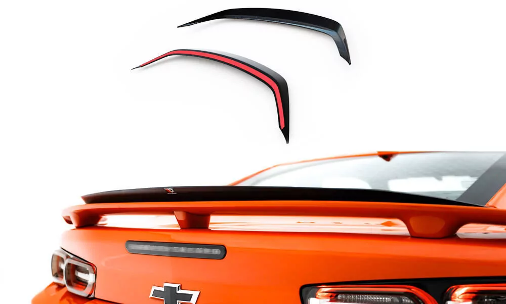 Spoiler CAP Für Chevrolet Camaro SS Mk6 Facelift Schwarz Hochglanz