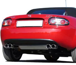 Mazda MX5 Typ NC  Endschalldämpfer Ausgang rechts/links - 2x76 Typ 13 rechts/links - kernig sportlicher Sound mit TÜV-Teilegutachten