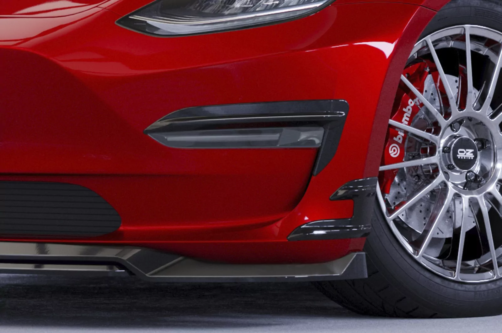 Airintakes für Tesla Model 3 AI031 Schwarz Strukturiert