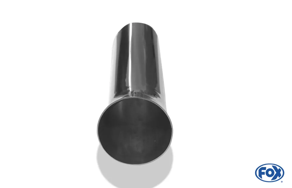 Anschweißendrohr Typ 18  Ø 70 mm / Länge: 300 mm - rund / uneingerollt / FOX-Design / ohne Absorber