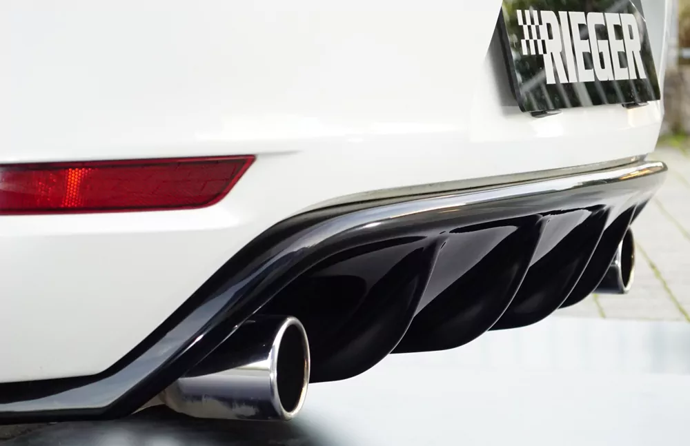 Rieger Heckeinsatz glanz schwarz für VW Golf 6 GTI 5-tür.