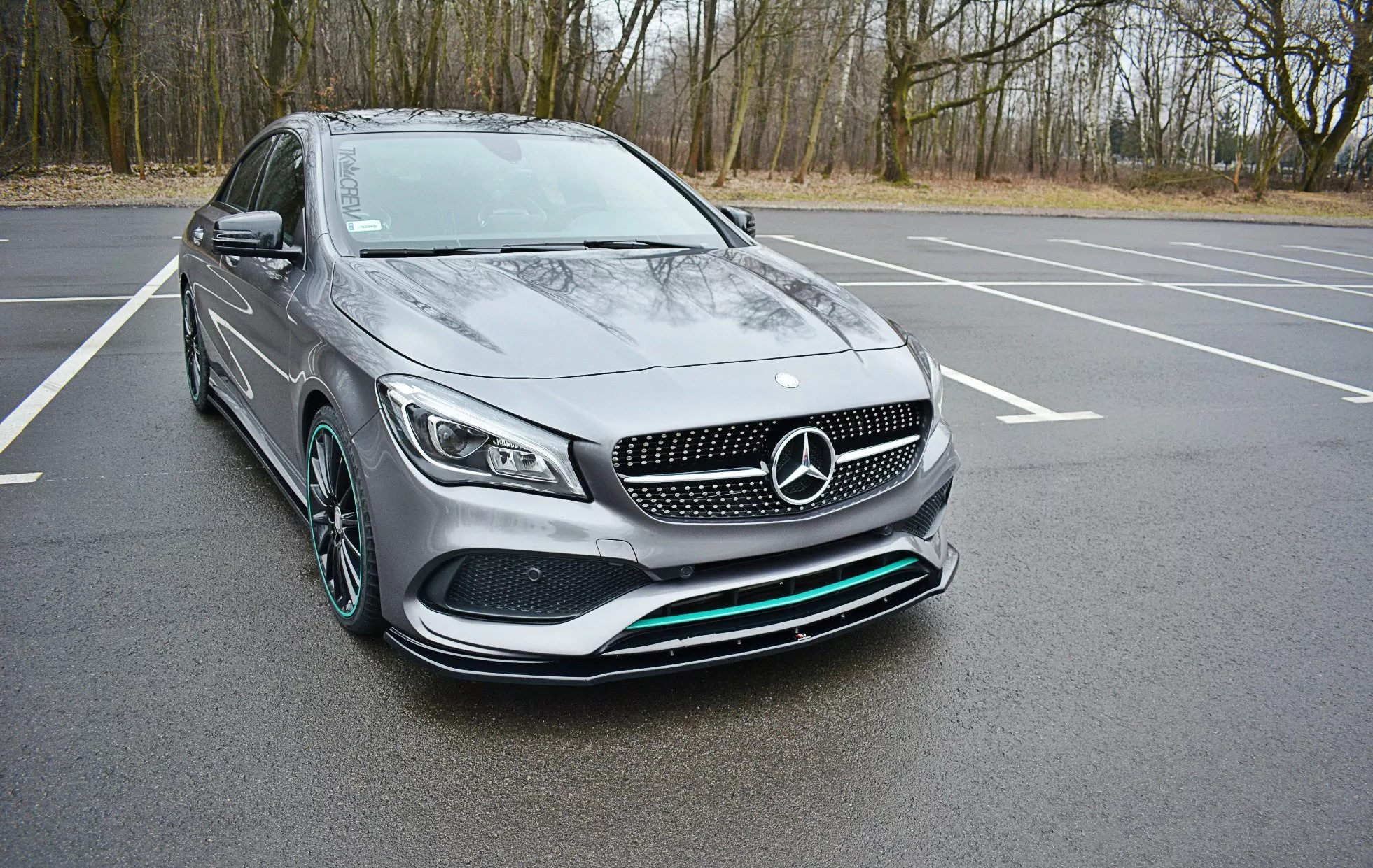 Front Ansatz Passend Für V.1 Passend Für Mercedes CLA C117 AMG-LINE FL Schwarz Hochglanz Schwarz Hochglanz