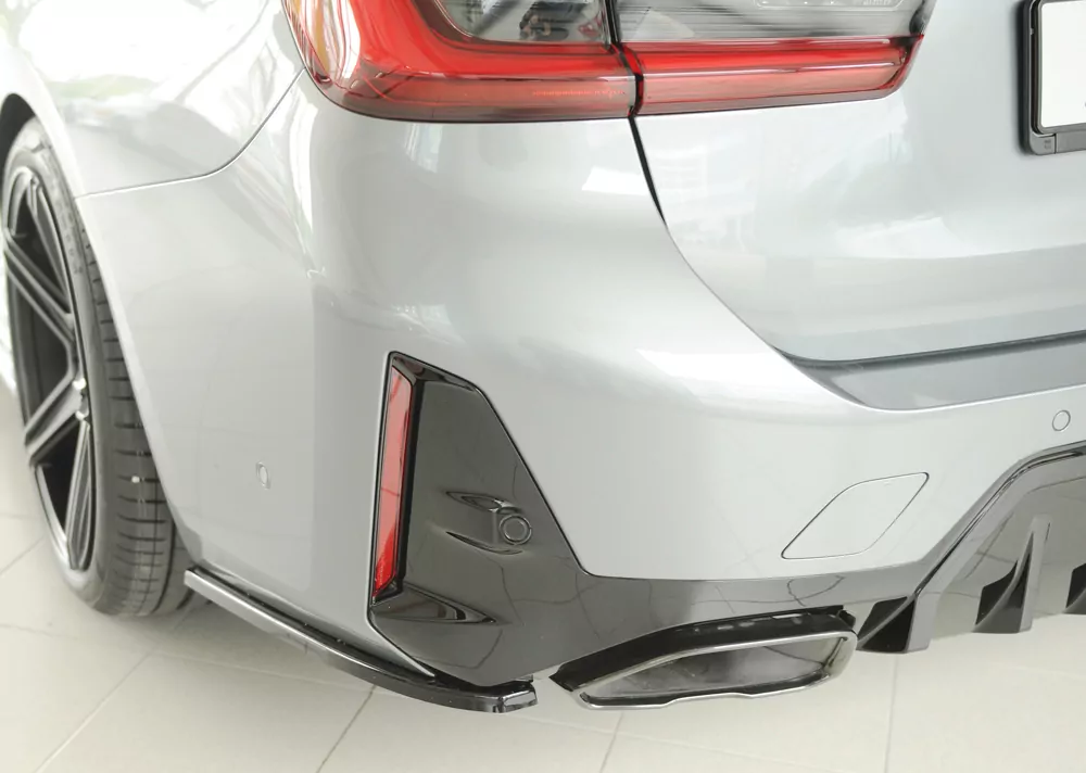Rieger Heckschürzenansatz seitlich links glanz schwarz für BMW 3er G21  (G3K) Touring 07.22- (ab Facelift) LCI