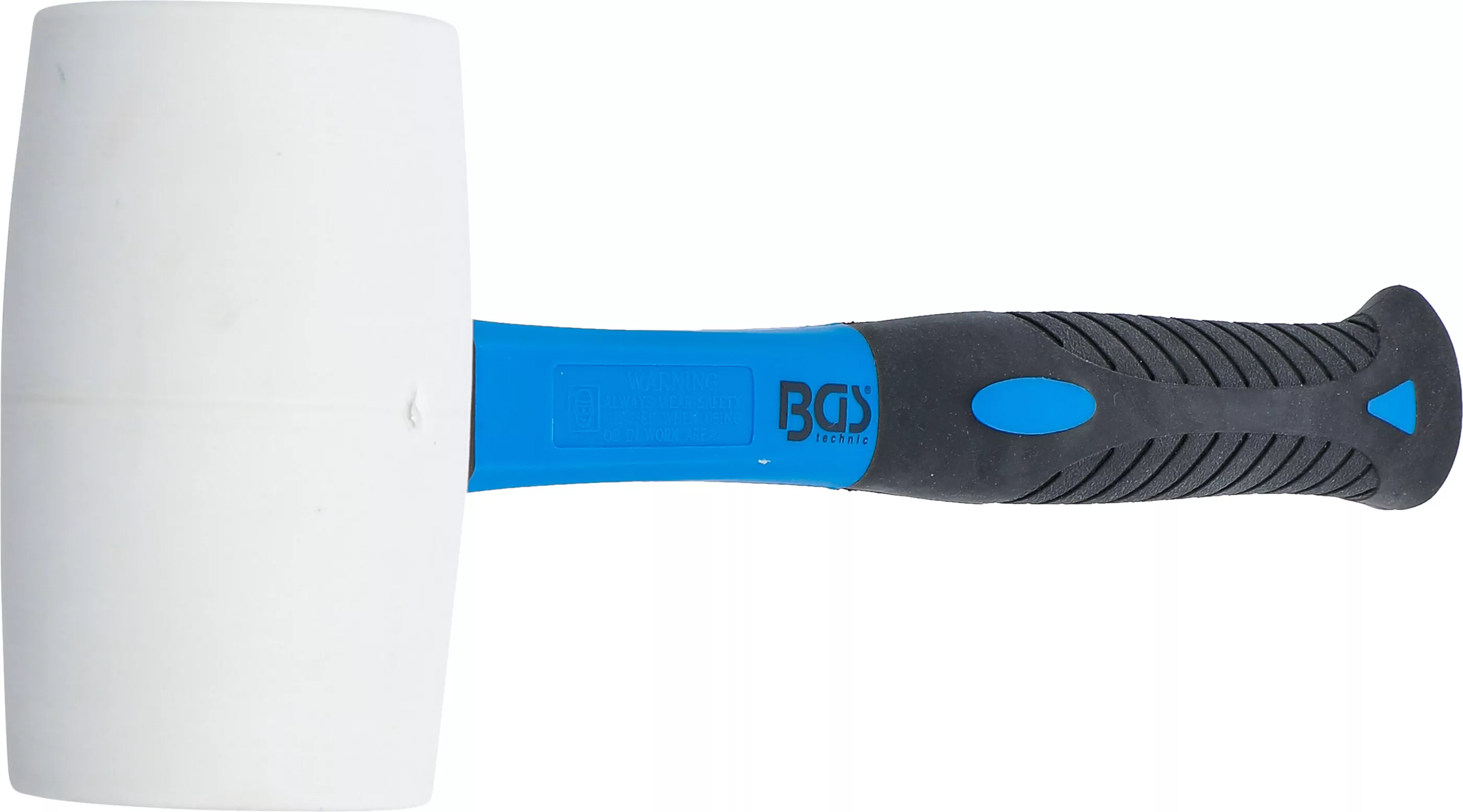 Gummihammer | Fiberglasstiel | weißer Kopf | Ø 64 mm | 750 g