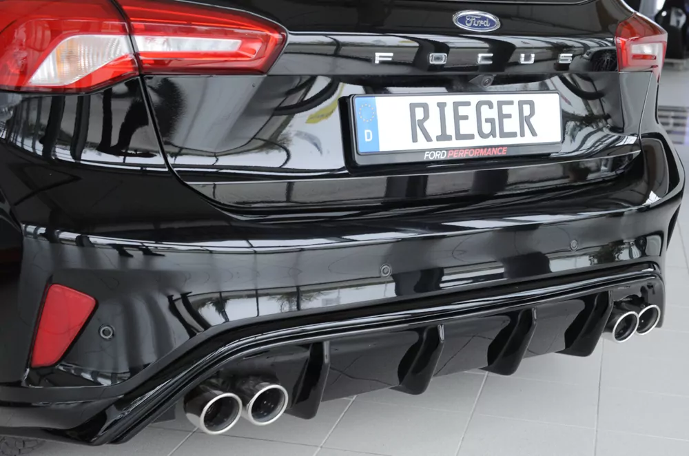 Rieger Heckeinsatz glanz schwarz für Ford Focus 4 ST (DEH) 5-tür. (Schrägheck) 04.22- (ab Facelift)