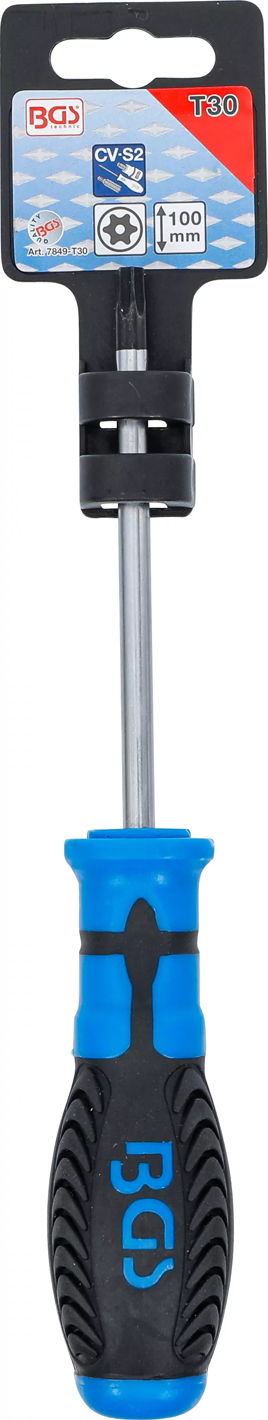 Schraubendreher | T-Profil (für Torx) mit Bohrung T30 | Klingenlänge 100 mm