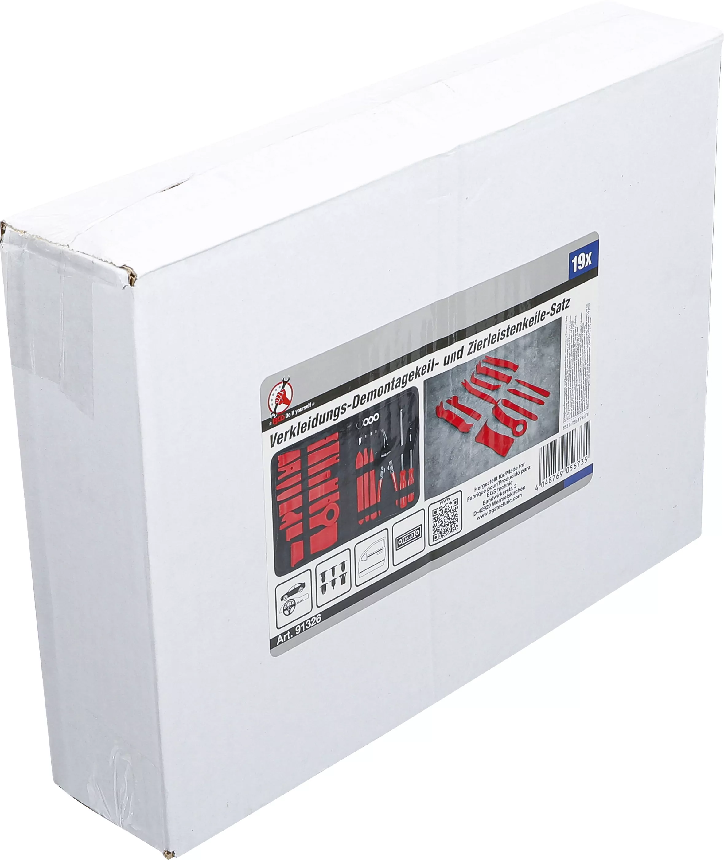 Verkleidungs-Demontagekeil- und Zierleistenkeile-Satz | verschiedene Formen | 19-tlg.