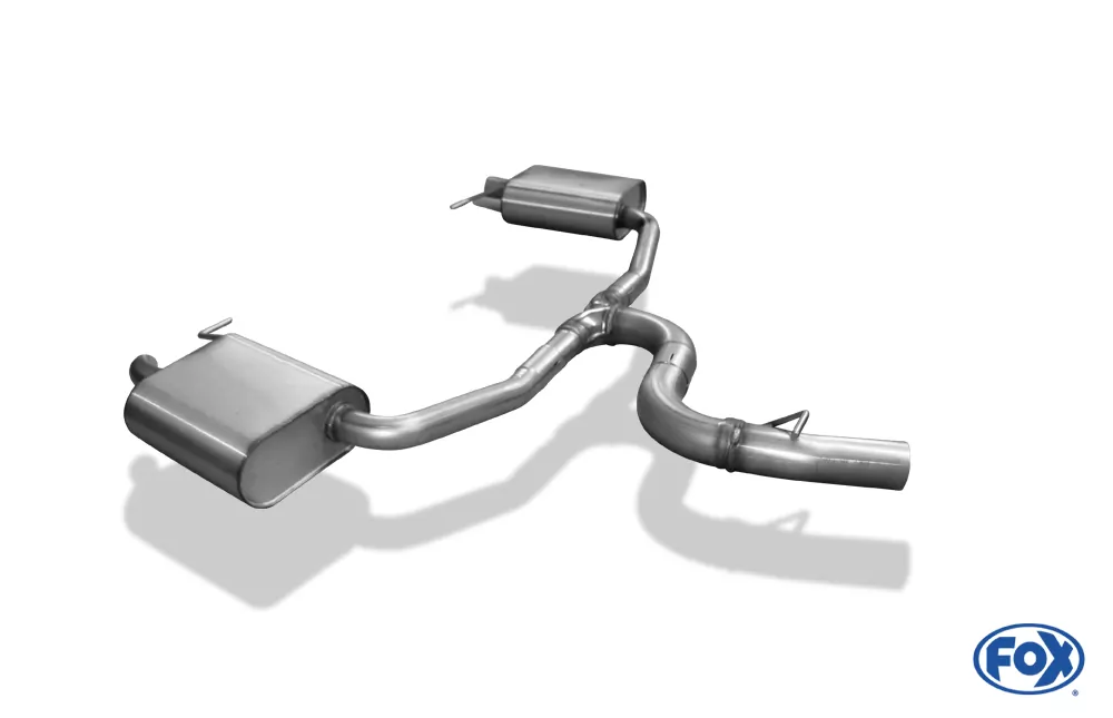 VW Golf VII Variant R - 4-Motion  Endschalldämpfer rechts/links - Austritt der Endrohre in den originalen Endrohrblenden