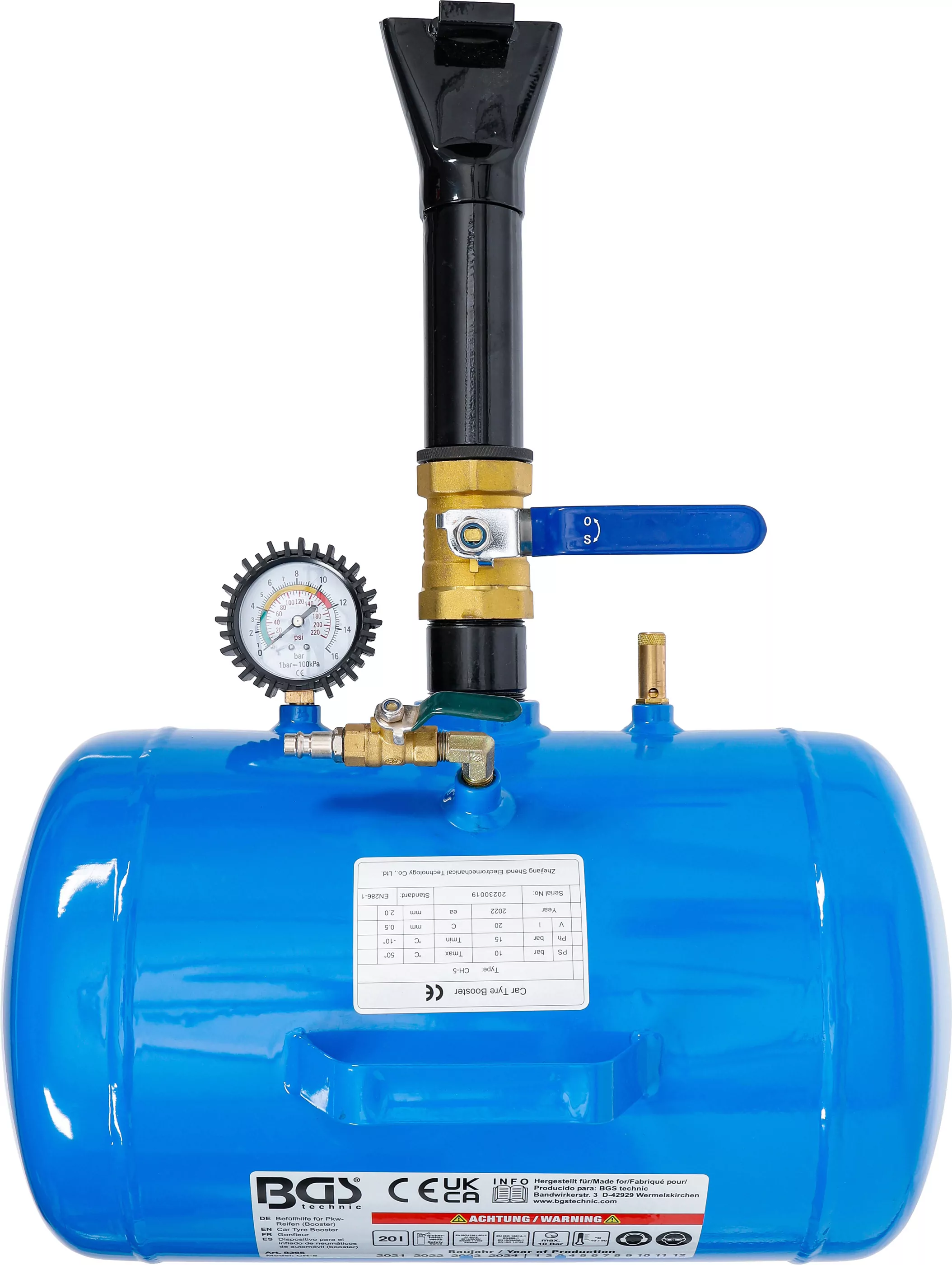 Befüllhilfe für Pkw-Reifen (Booster)