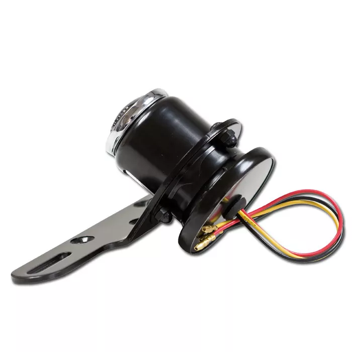 LED-Rücklicht "Tube" | mit KZB | getönt | Ø=45 mm mit Halteplatte schwarz | E-geprüft