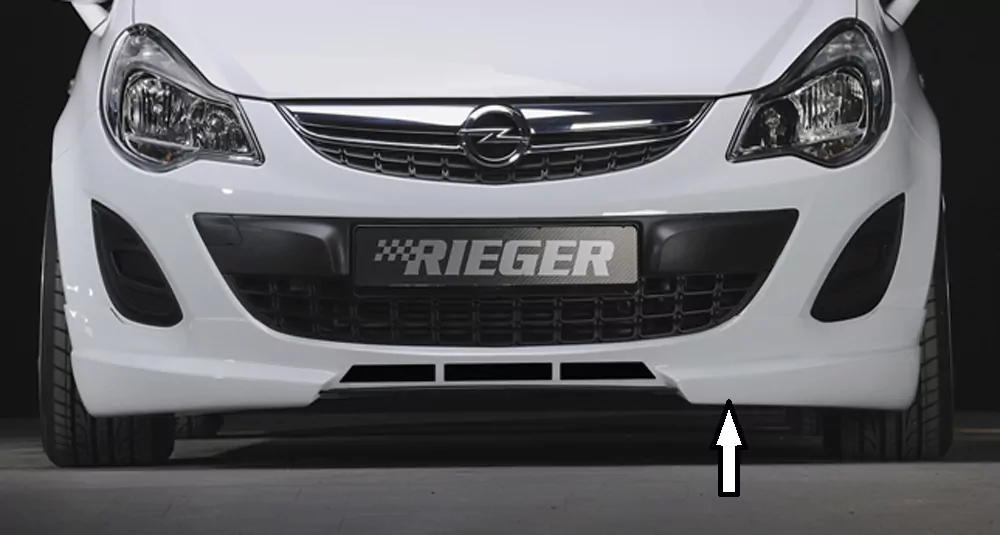 Rieger Spoilerlippe für Opel Corsa D - 5-tür. 01.11- (ab Facelift) carbon optik