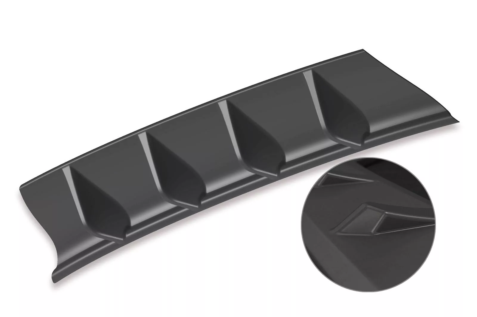 Heckansatz für VW Golf 7 (Facelift) Lackierfreundlich (schwarz matt)