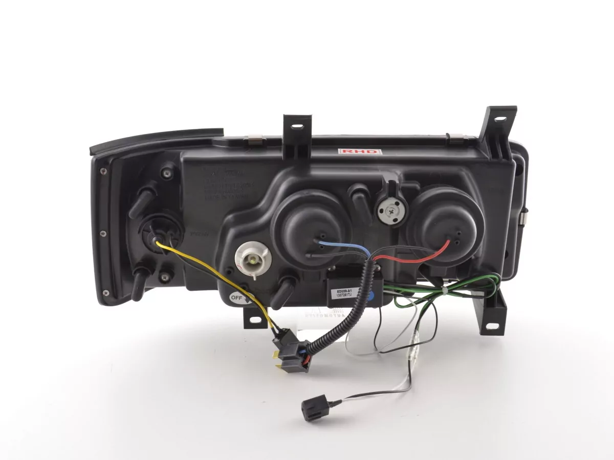 Scheinwerfer Set Daylight LED TFL-Optik VW Bus Typ T4 Bj. 90-03 chrom für Rechtslenker