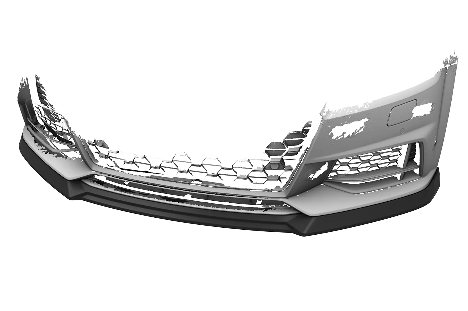 Cup-Spoilerlippe mit ABE für Audi TT FV/8S CSL840 Schwarz Strukturiert