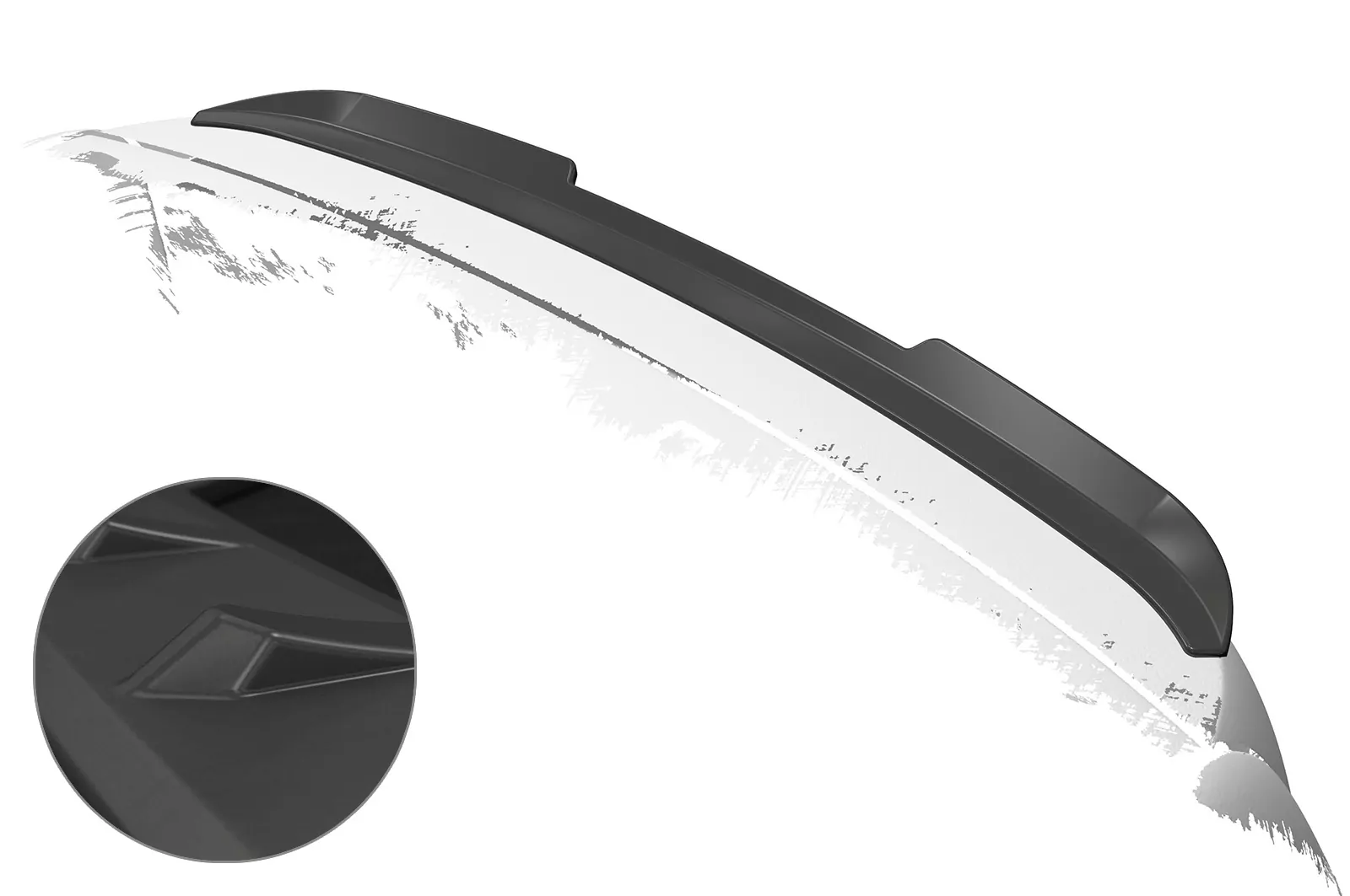 Heckflügel mit ABE für VW Caddy 4 (Typ SA) Lackierfreundlich (schwarz matt)