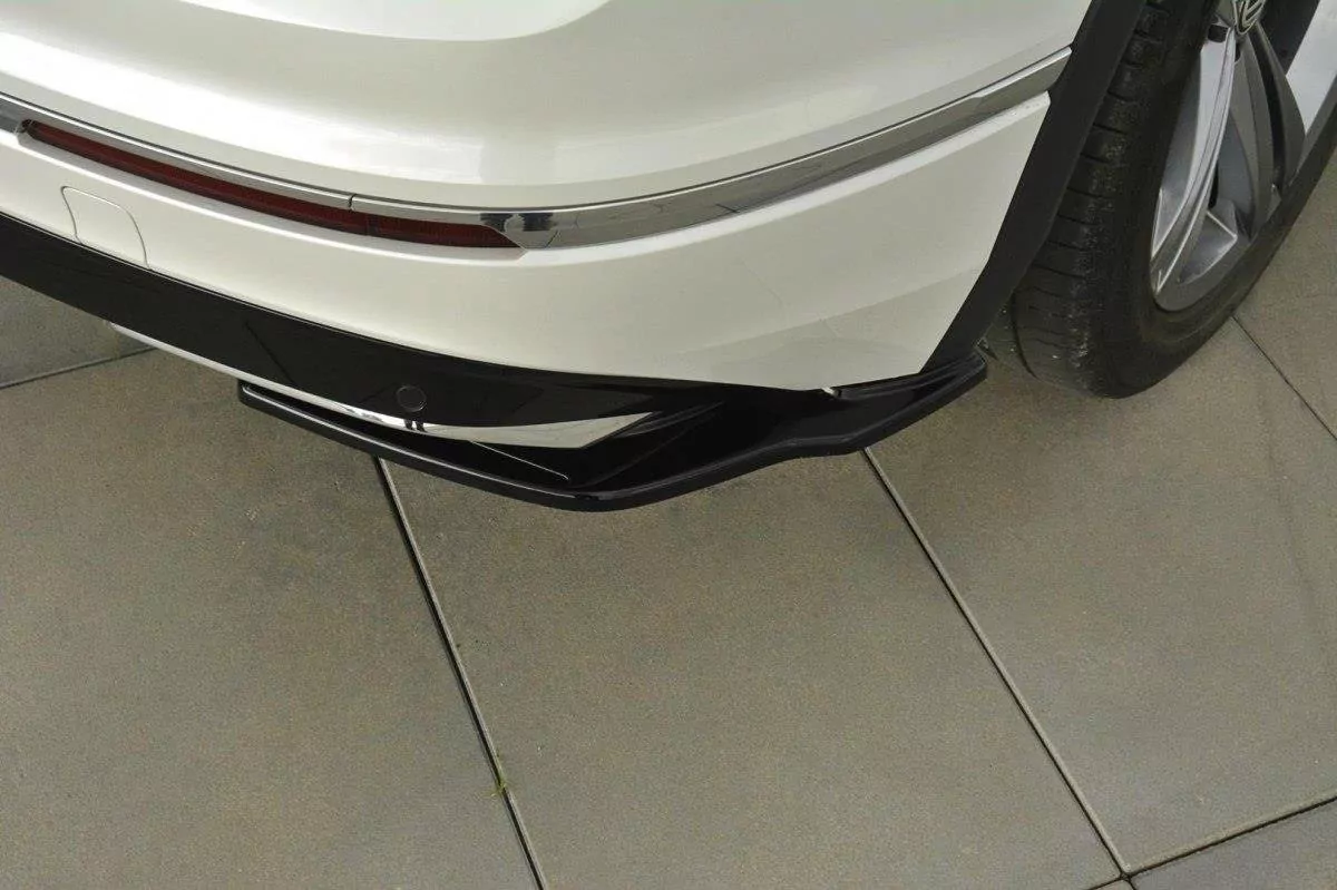 Heck Ansatz Flaps Diffusor Passend Für Diffusor Passend Für Vw Tiguan Mk2 R-Line Schwarz Hochglanz Schwarz Hochglanz