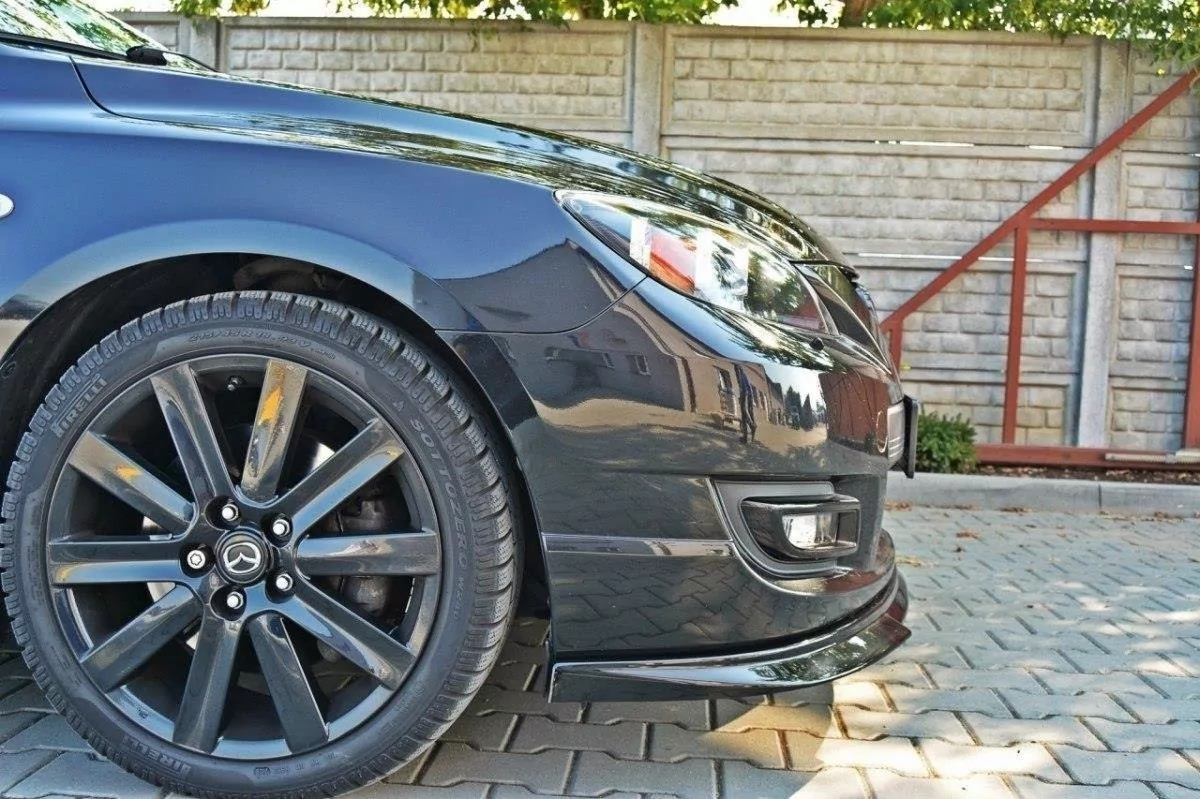 Front Ansatz Passend Für Passend Für MAZDA 3 MPS MK1 (vor FL) Schwarz Hochglanz Schwarz Hochglanz