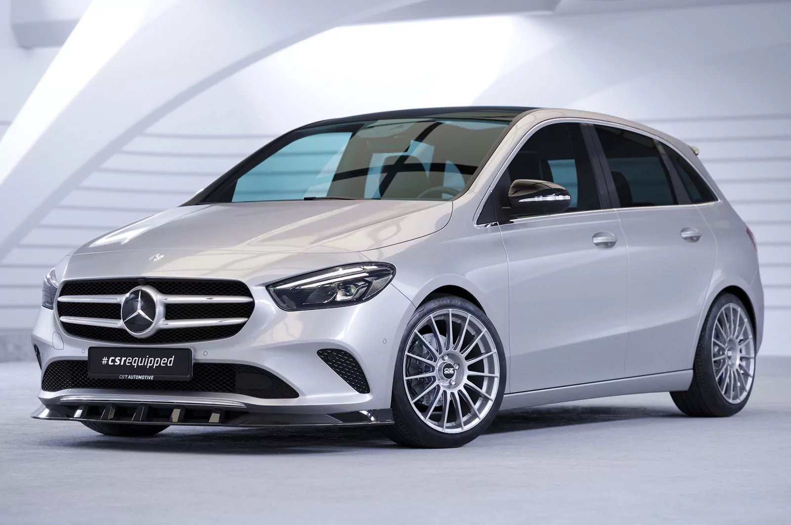 Cup-Spoilerlippe mit ABE für Mercedes Benz B-Klasse W247 CSL537 Schwarz Strukturiert