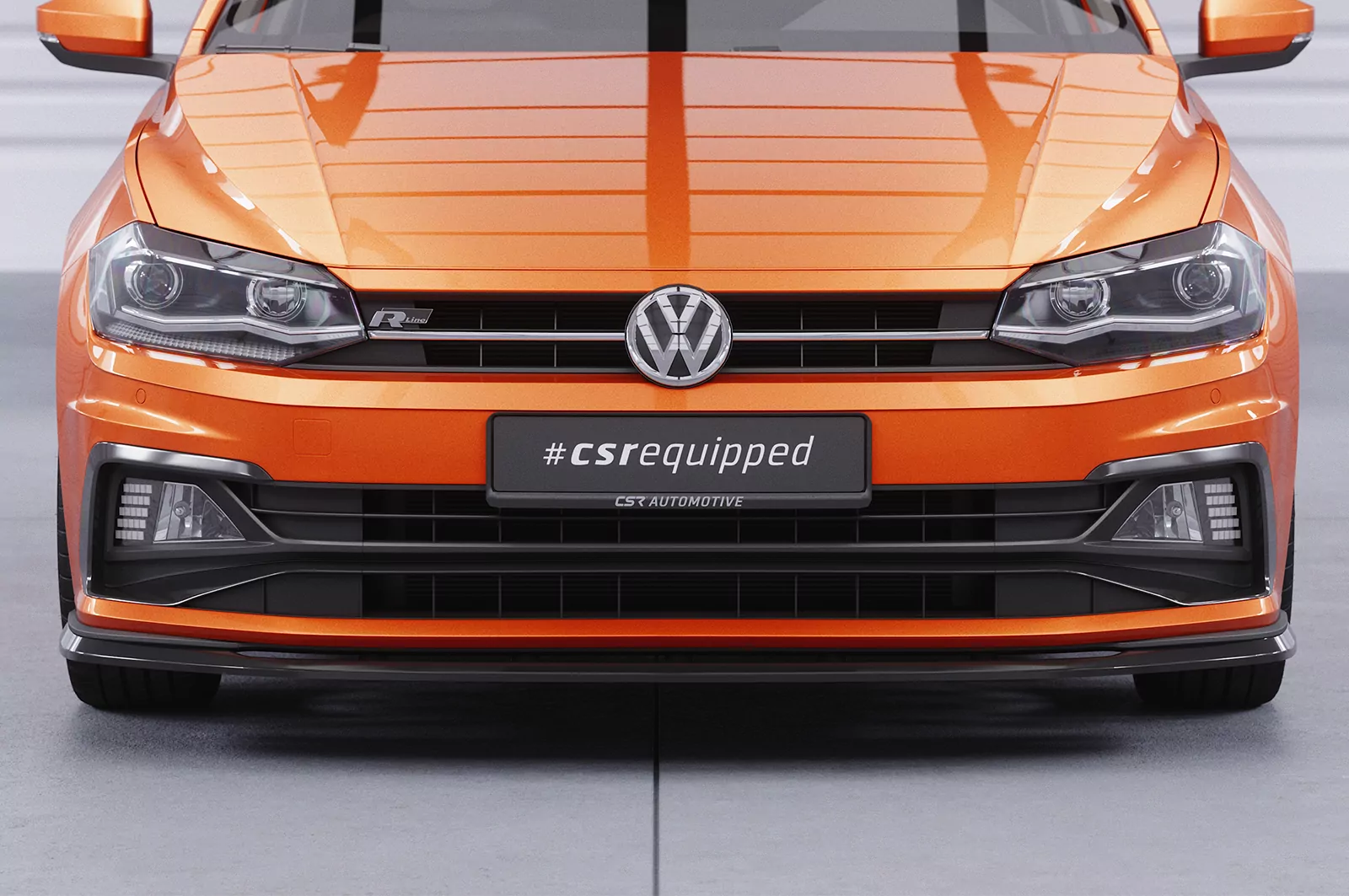 Cup-Spoilerlippe mit ABE für VW Polo VI 2G (Typ AW) GTI / R-Line CSL425 Strukturiert (schwarz matt)