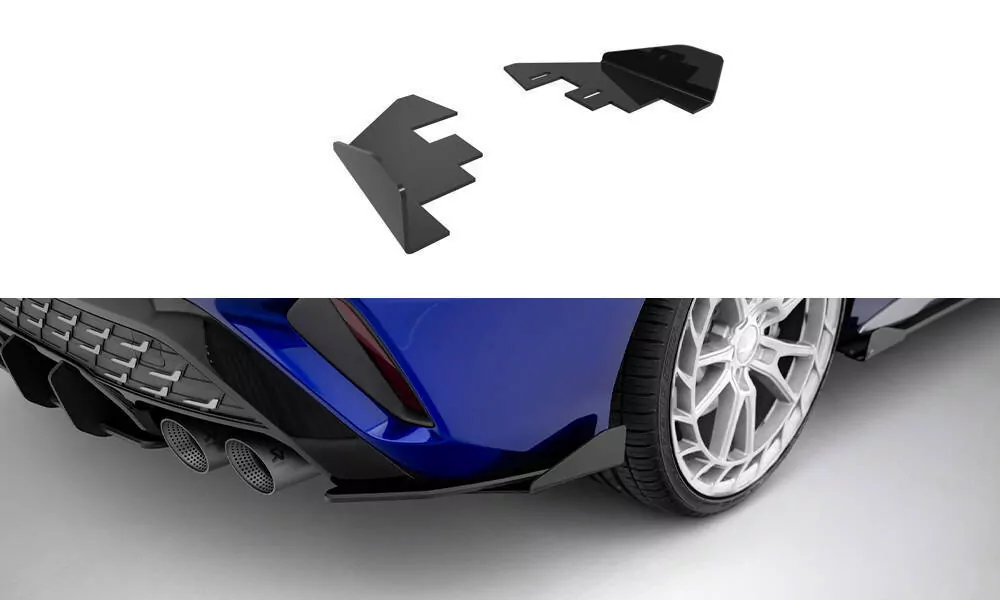 Hintere Seiten Flaps Für Audi S3 Limousine 8Y Facelift Schwarz Hochglanz