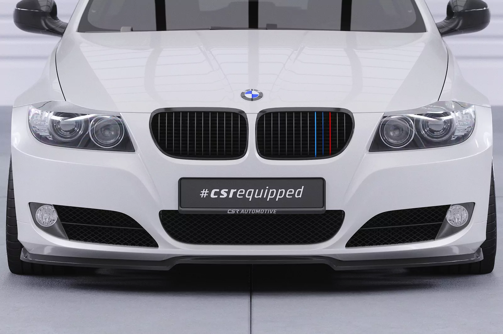 Cup-Spoilerlippe mit ABE für BMW 3er E90/ E91 LCI CSL602 Schwarz Strukturiert