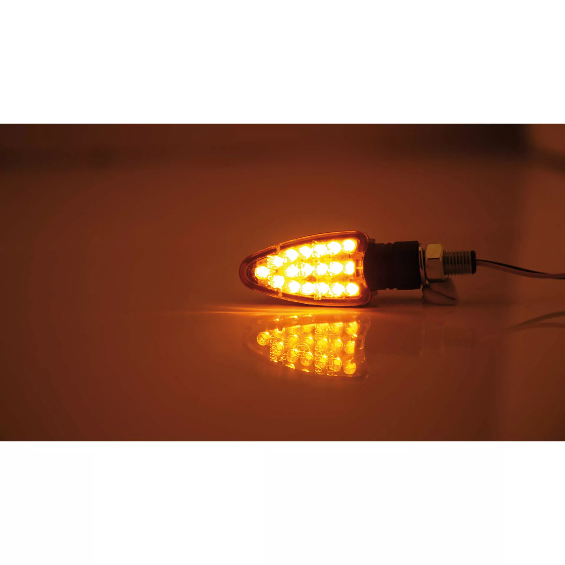 SHIN YO Arrow LED Blinker Gehäuse Schwarz / Linse Klar (Paar), Vorn & Hinten