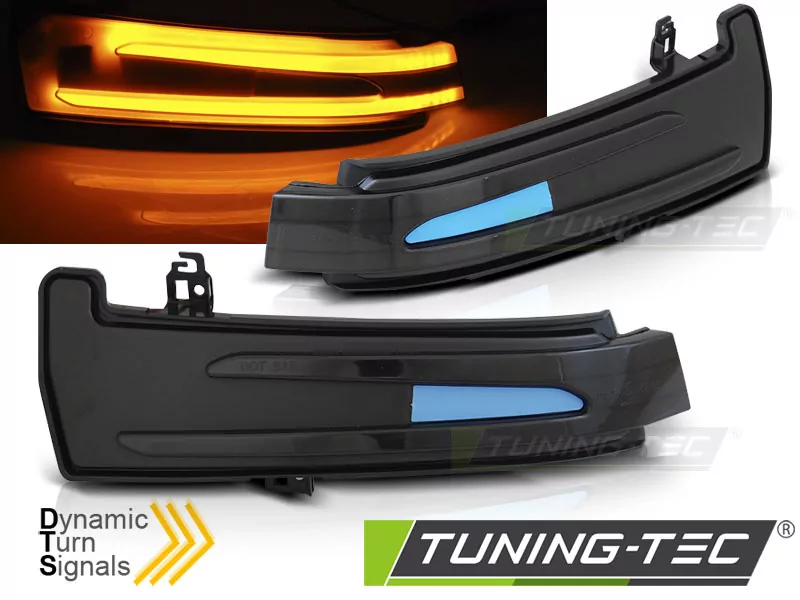 Side Direction In The Mirror Smoke Led Seq Fits  Mercedes W204 / W212 / W176 / W221 / W166 / X204