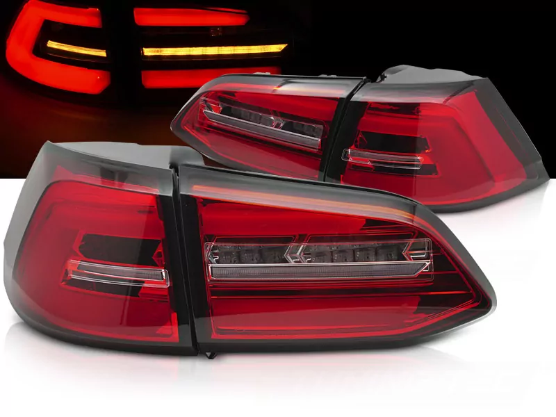 Led Tail Lights Red White Seq Fits Vw Golf 7 17-19 Sw