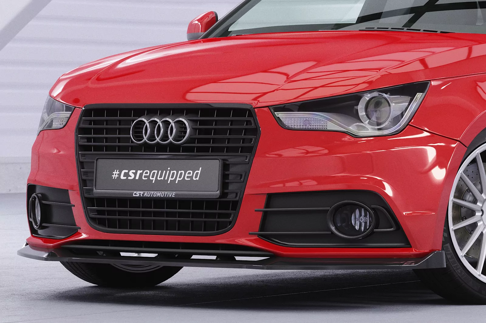 Cup-Spoilerlippe mit ABE für Audi A1 (8X) S-Line CSL773 Schwarz Strukturiert