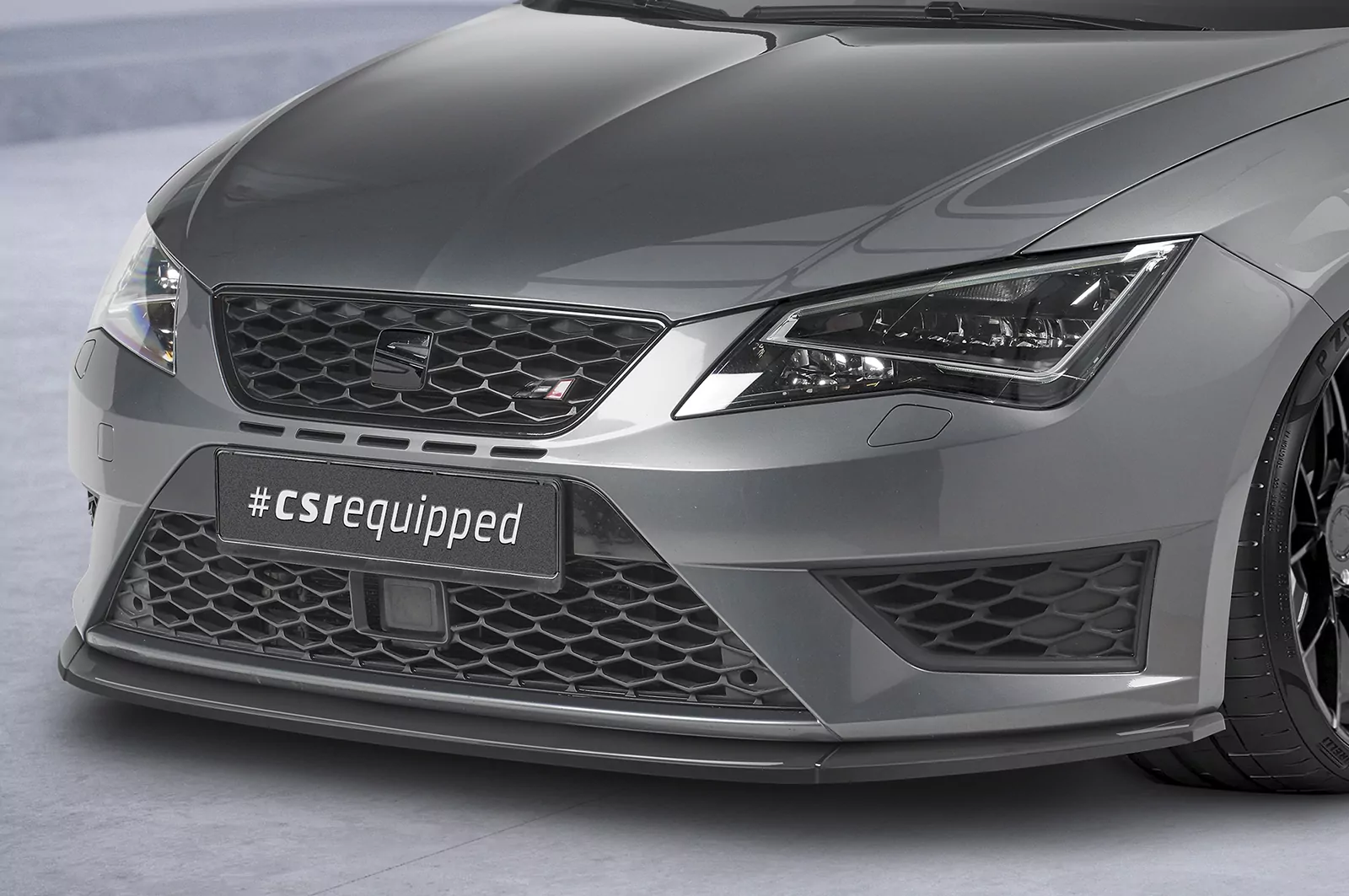 Cup-Spoilerlippe mit ABE für Seat Leon III 5F Cupra/FR CSL391 Strukturiert (schwarz matt)