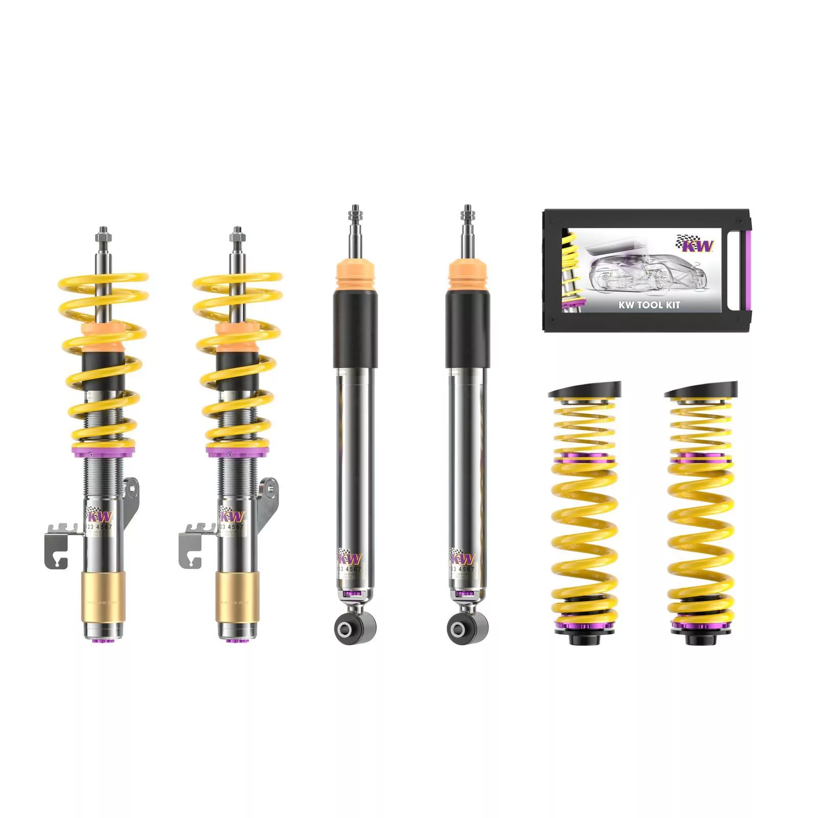 KW Gewindefahrwerk V3 inox BMW 2er Coupe (F22, F87) 1C, M3 Allrad 10/2012-