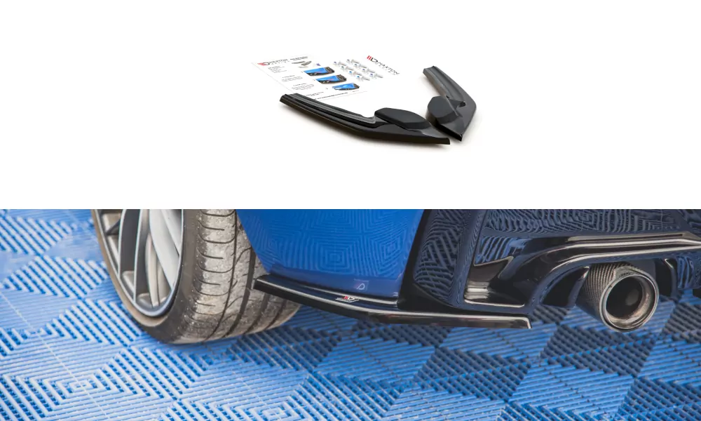 Heck Ansatz Flaps Diffusor V.2 Für (FĂĽr Heckansatz V.1) BMW M135i F20 Schwarz Hochglanz