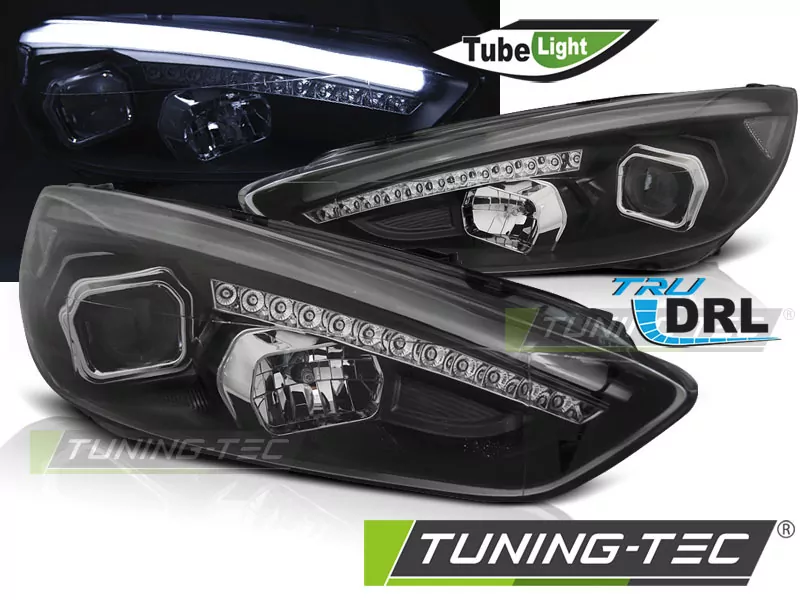 FORD FOCUS MK3 15-18 BLACK DRL LED