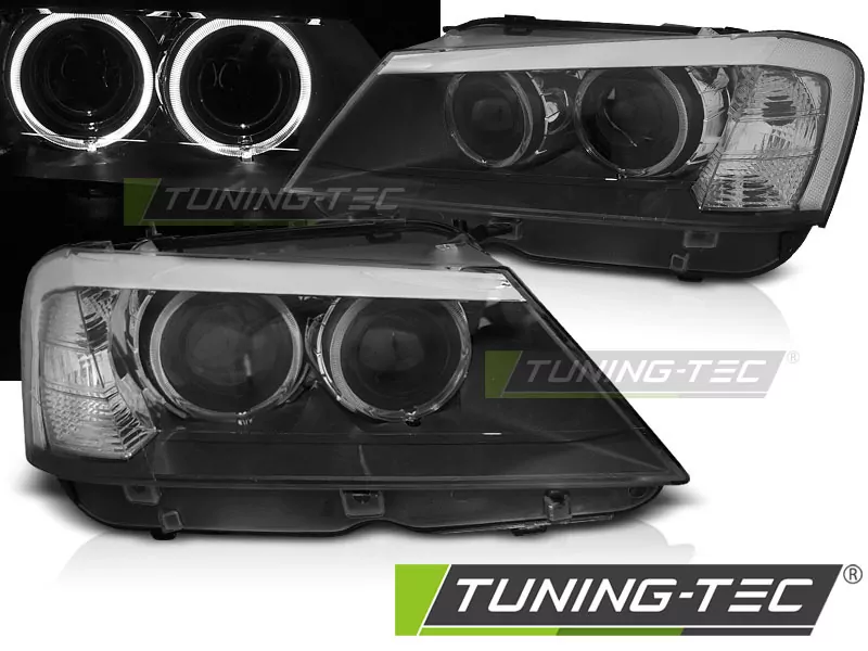 HEADLIGHTS ANGEL EYES LED BLACK fits BMW X3 F25 10-07.14