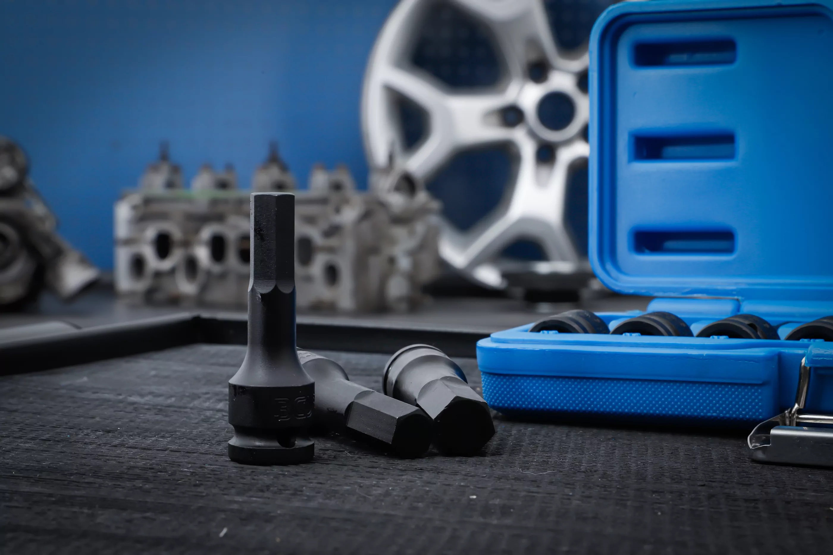 Kraft-Bit-Einsatz-Satz | Antrieb Innenvierkant 12,5 mm (1/2") | Innensechskant 5 - 19 mm | 8-tlg.