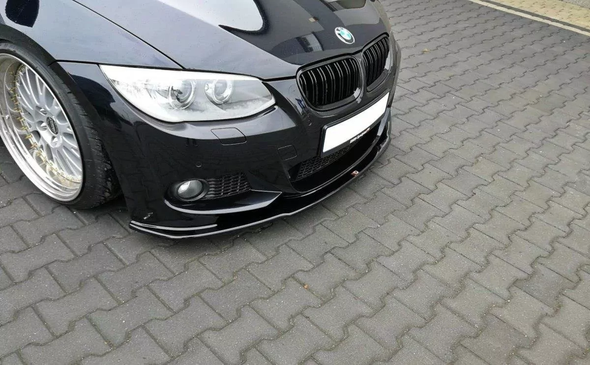 Front Ansatz Passend Für V.1 Passend Für BMW 3er E92 M Paket FL Schwarz Hochglanz Schwarz Hochglanz