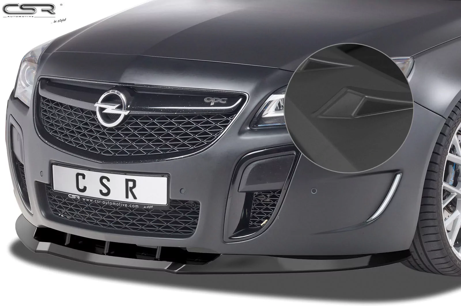 Cup-Spoilerlippe mit ABE für Opel Insignia A OPC Facelift Lackierfreundlich (schwarz matt)