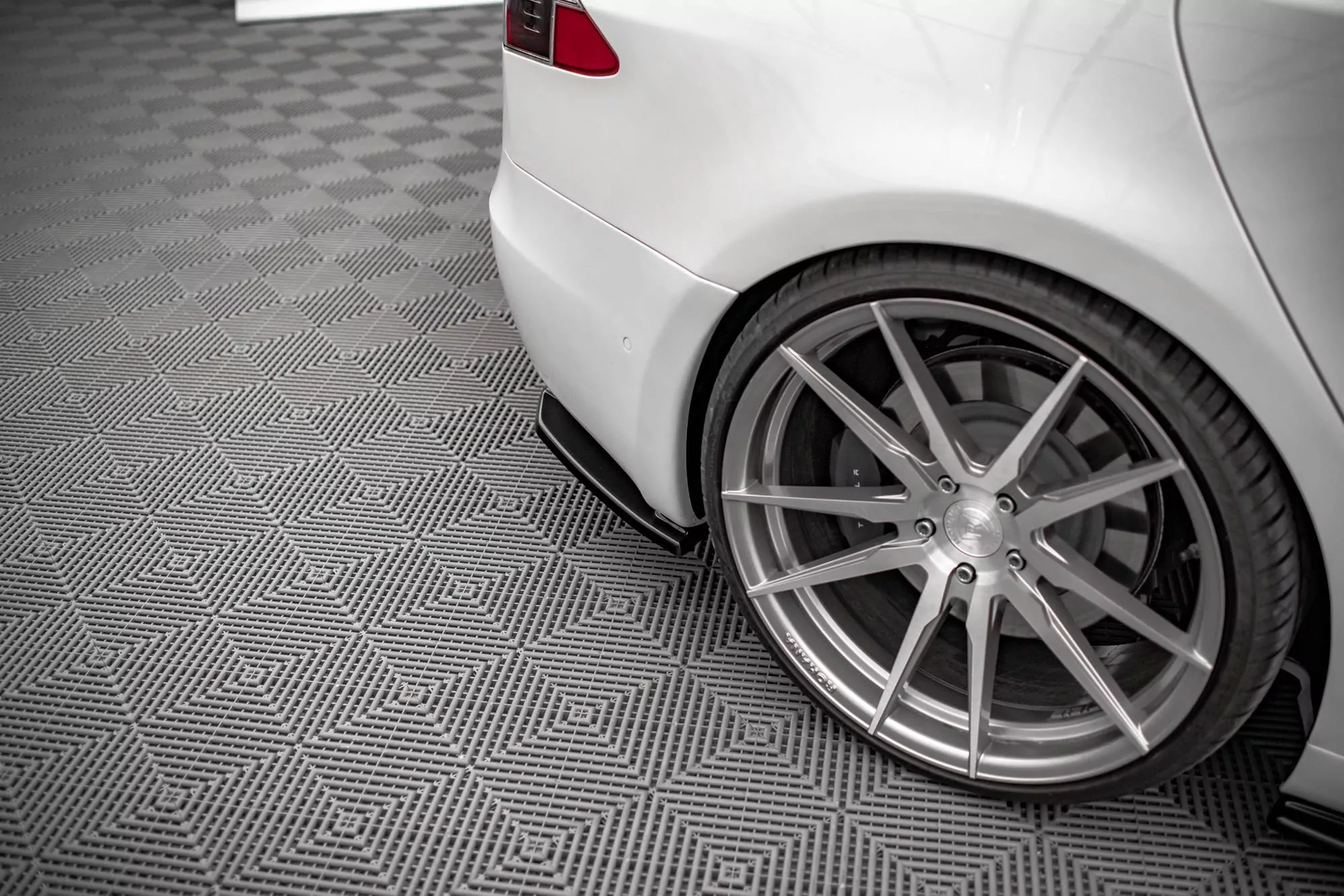 Heck Ansatz Flaps Diffusor Passend Für Diffusor Passend Für Tesla Model S FL Schwarz Hochglanz Schwarz Hochglanz