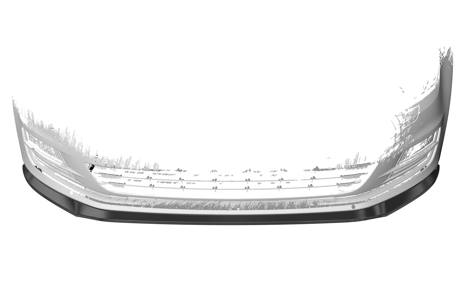 Cup-Spoilerlippe mit ABE für VW Golf 7 CSL500 Schwarz Strukturiert